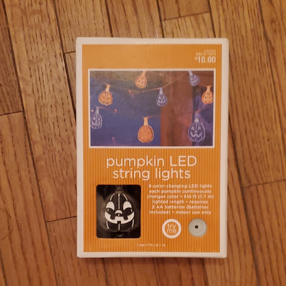 Pumpkin LED String Lights Turns Orange & Purple! Ultra Cool!